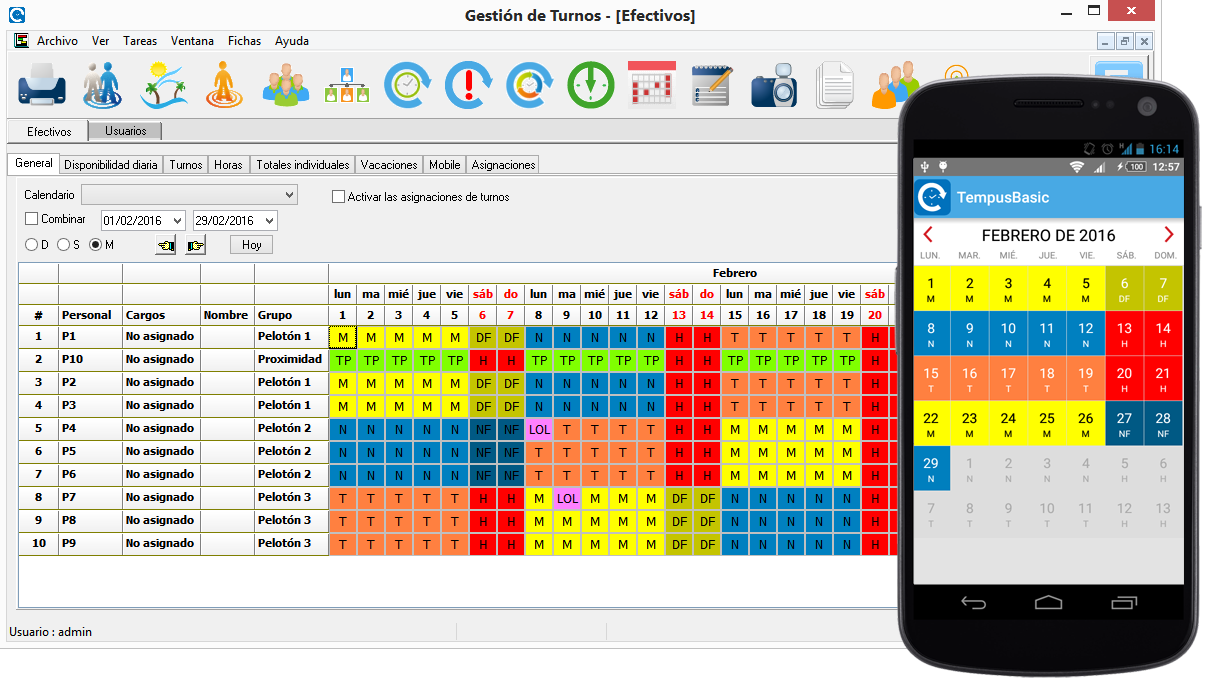 cuadrantes app móvil